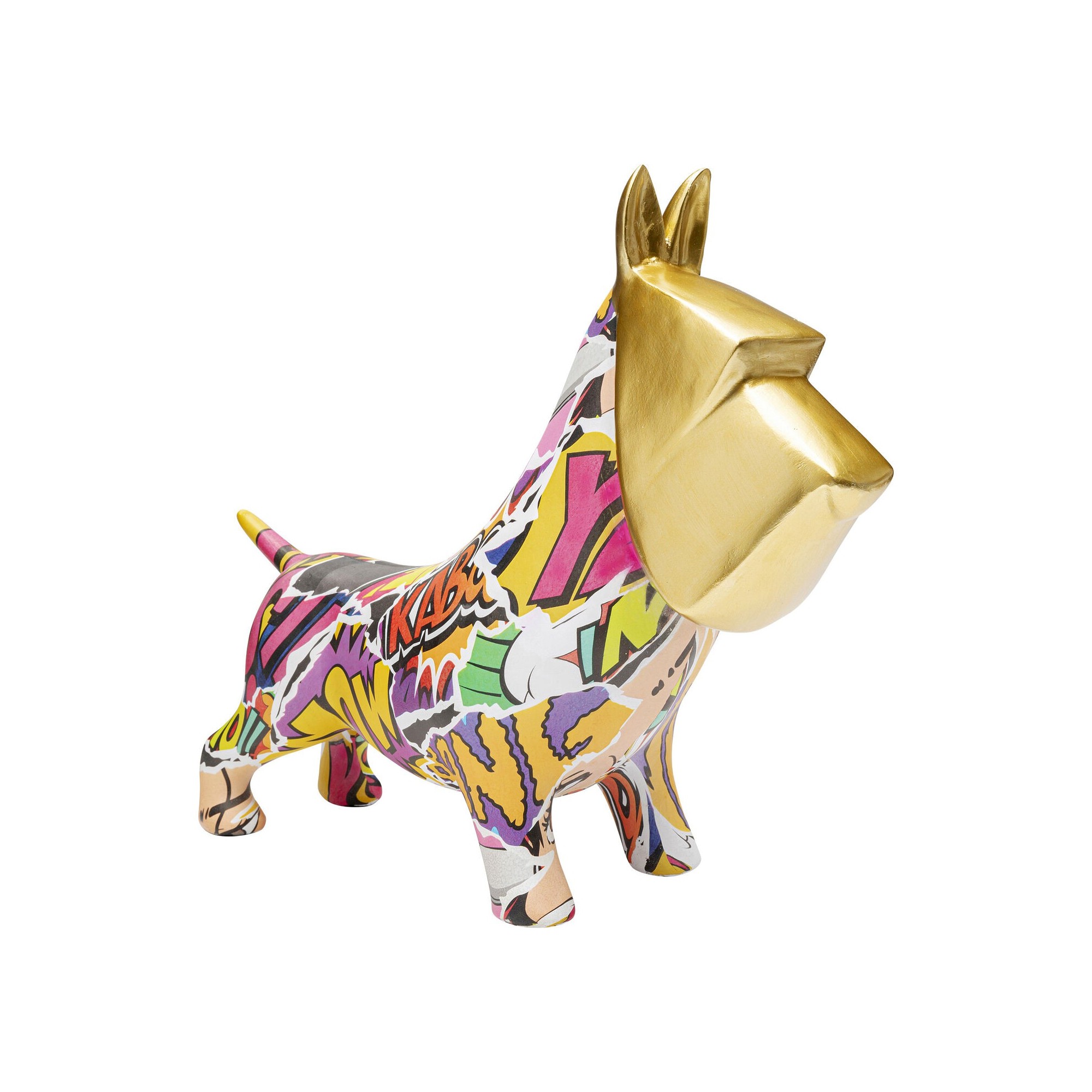 Deco gold dog graffiti Kare Design
