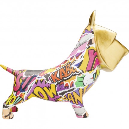 Déco chien doré graffiti Kare Design