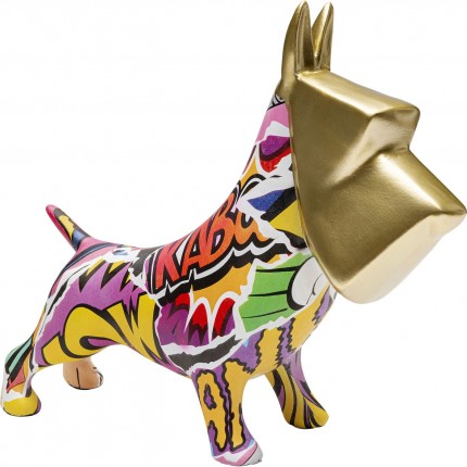 Tirelire chien doré graffiti Kare Design