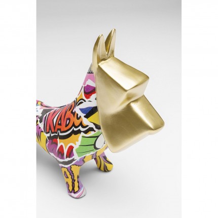 Tirelire chien doré graffiti Kare Design