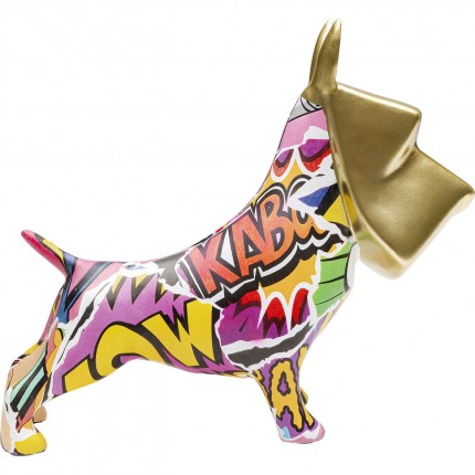 Tirelire chien doré graffiti Kare Design