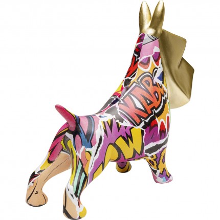 Tirelire chien doré graffiti Kare Design