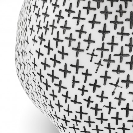 Vase anémone 35cm noir et blanc Kare Design