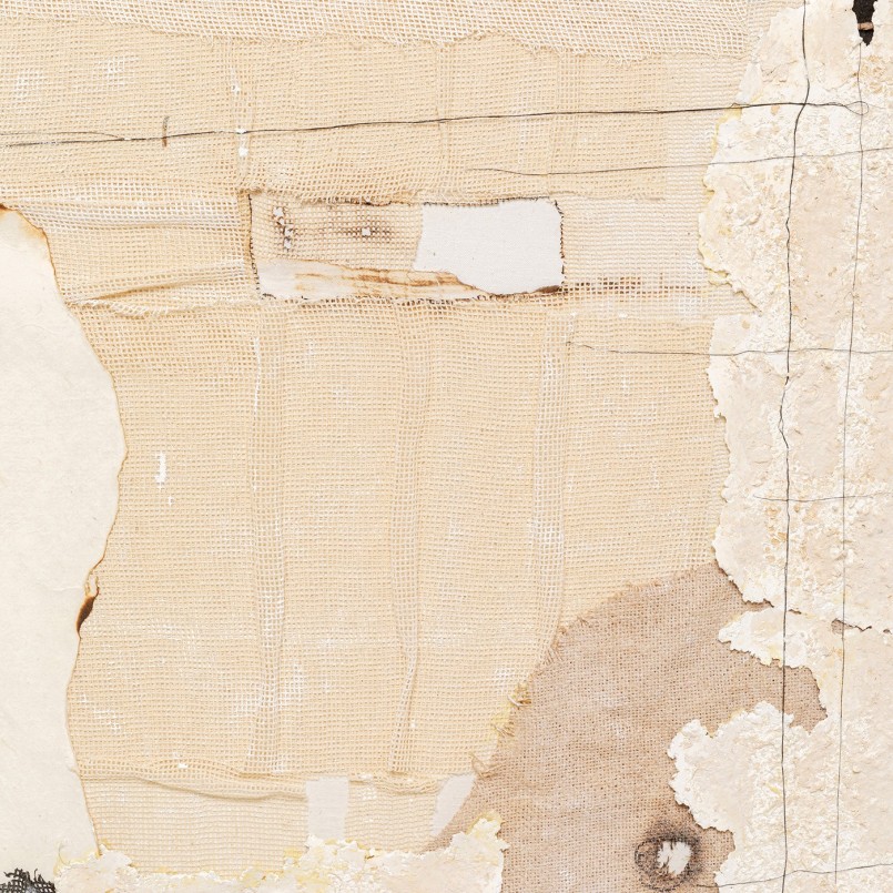 Abstract beige textured square - Arty Collage - Kare Design