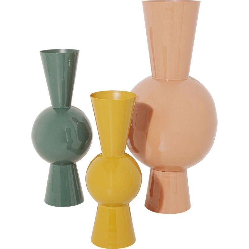 Vase rose en acier - Blow - Kare Design