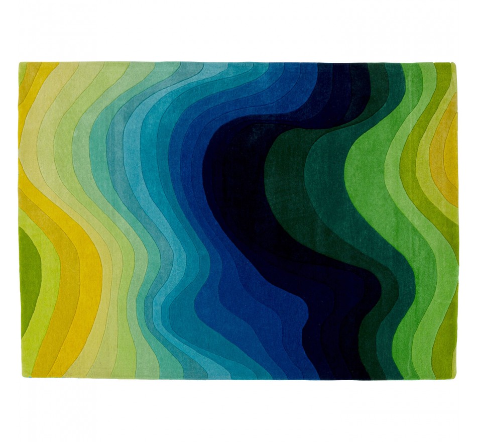 Tapis Aura 240x170cm vert et bleu Kare Design Tapis Aura 240x170cm vert et bleu Kare Design