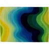 Tapis dégradé vert et bleu en vagues - Aura - Kare Design