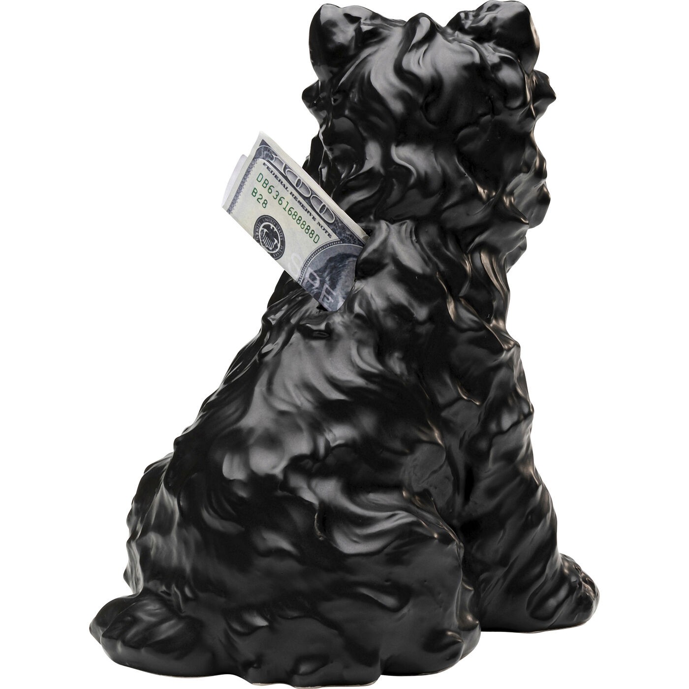 Tirelire Fox Terrier noir Kare Design