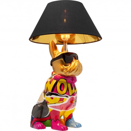 Table Lamp gold bulldog graffiti sunglasses Kare Design
