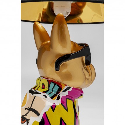 Table Lamp gold bulldog graffiti sunglasses Kare Design