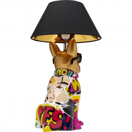 Table Lamp gold bulldog graffiti sunglasses Kare Design