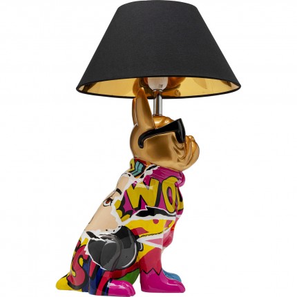 Table Lamp gold bulldog graffiti sunglasses Kare Design