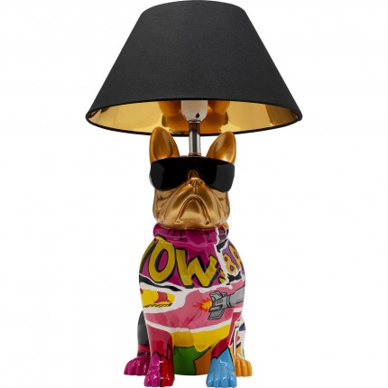 Table Lamp gold bulldog graffiti sunglasses Kare Design