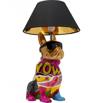 Table Lamp gold bulldog graffiti sunglasses Kare Design