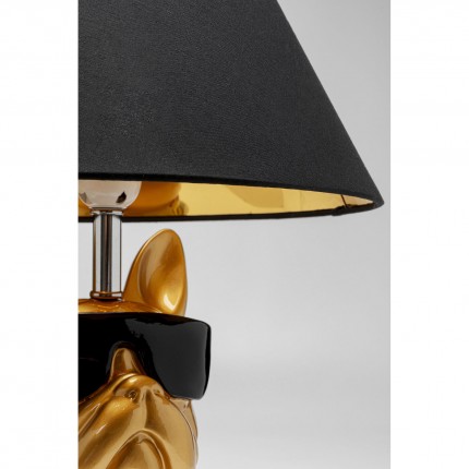 Table Lamp gold bulldog graffiti sunglasses Kare Design