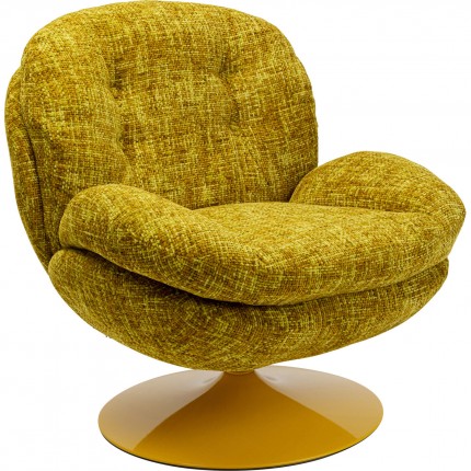 Fauteuil pivotant Cosy jaune Kare Design