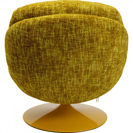 Fauteuil pivotant Cosy jaune Kare Design