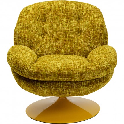 Fauteuil pivotant Cosy jaune Kare Design