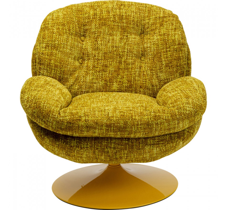 Fauteuil pivotant Cosy jaune Kare Design Fauteuil pivotant Cosy jaune Kare Design