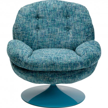 Fauteuil pivotant Cosy bleu Kare Design