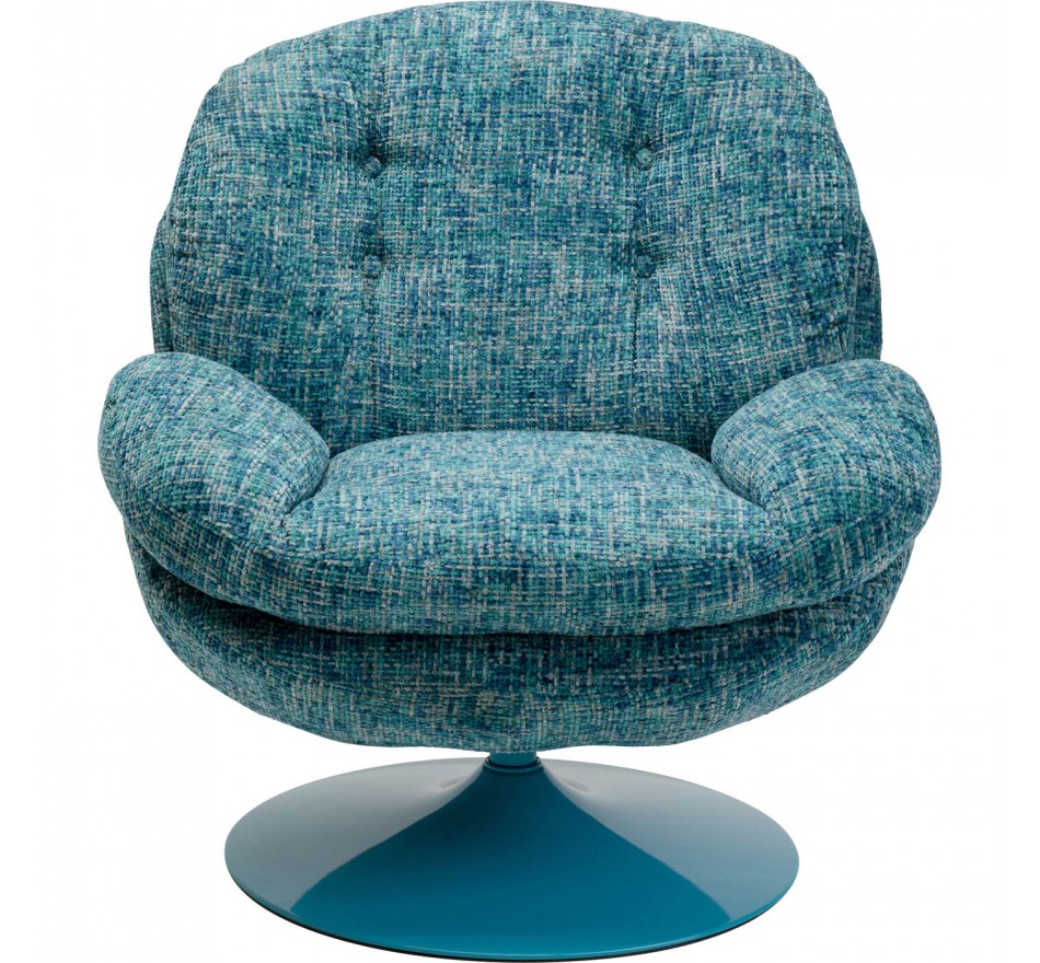 Fauteuil pivotant Cosy bleu Kare Design Fauteuil pivotant Cosy bleu Kare Design
