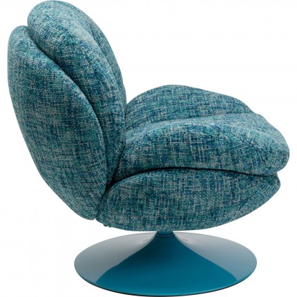 Fauteuil pivotant Cosy bleu Kare Design