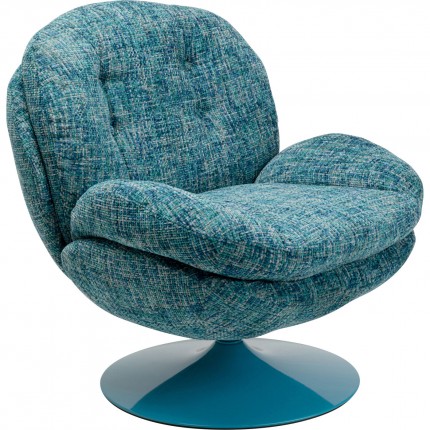 Fauteuil pivotant Cosy bleu Kare Design