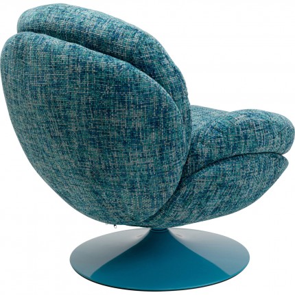 Fauteuil pivotant Cosy bleu Kare Design