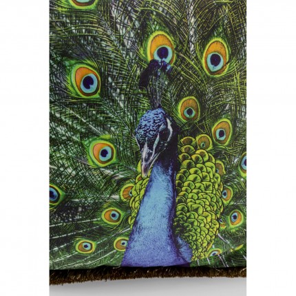 Coussin à franges paon Kare Design