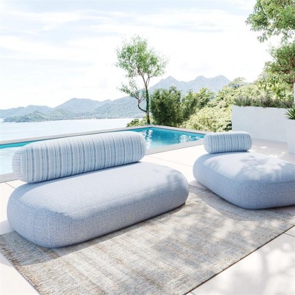Méridienne de jardin Marlin bleue Kare Design