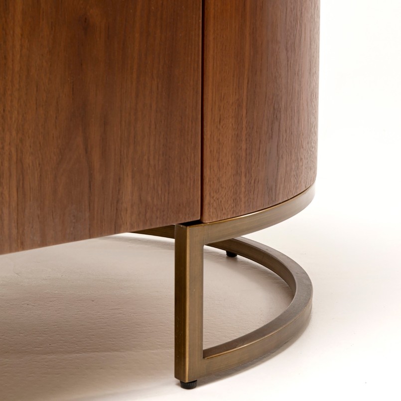 Wood and glass effect coffee table with drawer - Giorgio - Kare Design