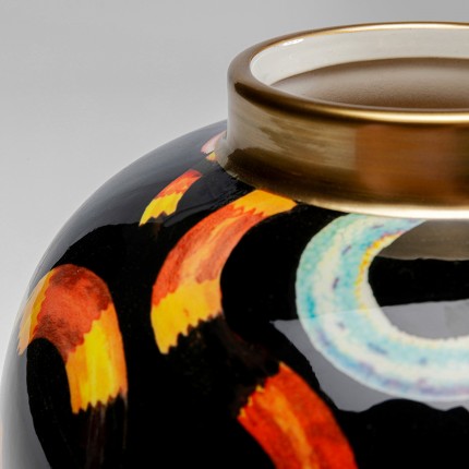 Vase noir serpents 22cm Kare Design
