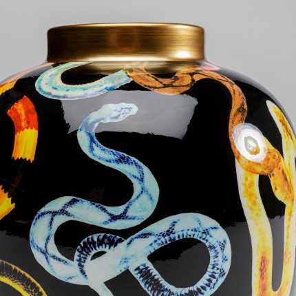 Vase noir serpents 22cm Kare Design
