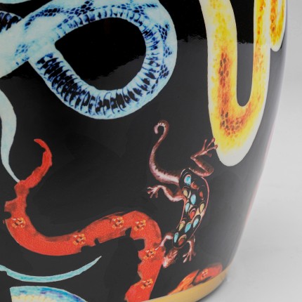 Vase noir serpents 22cm Kare Design