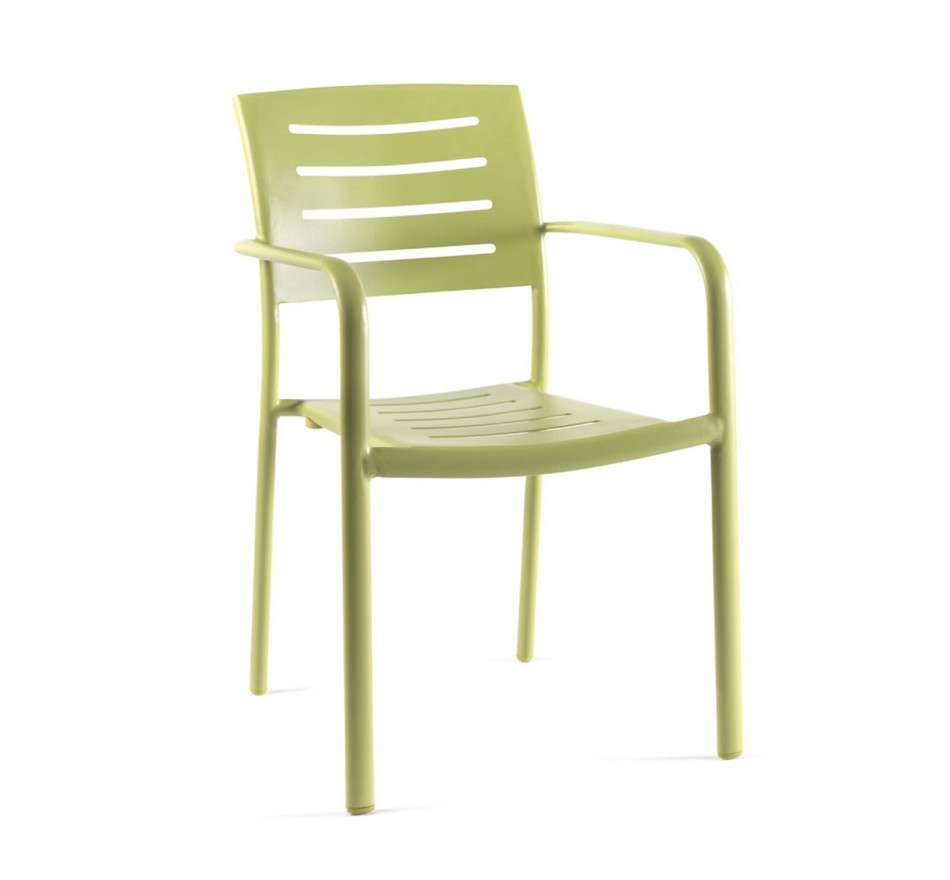 Chaise de jardin avec accoudoirs Paris verte Gescova Chaise de jardin avec accoudoirs Paris verte Gescova