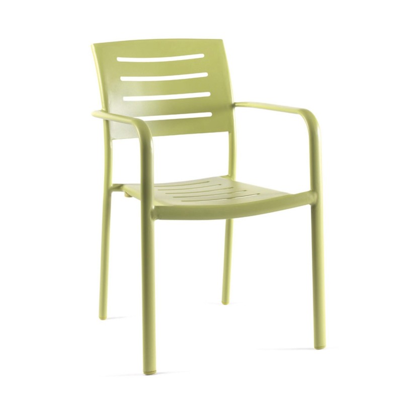Outdoor chair with armrests Paris green Gescova