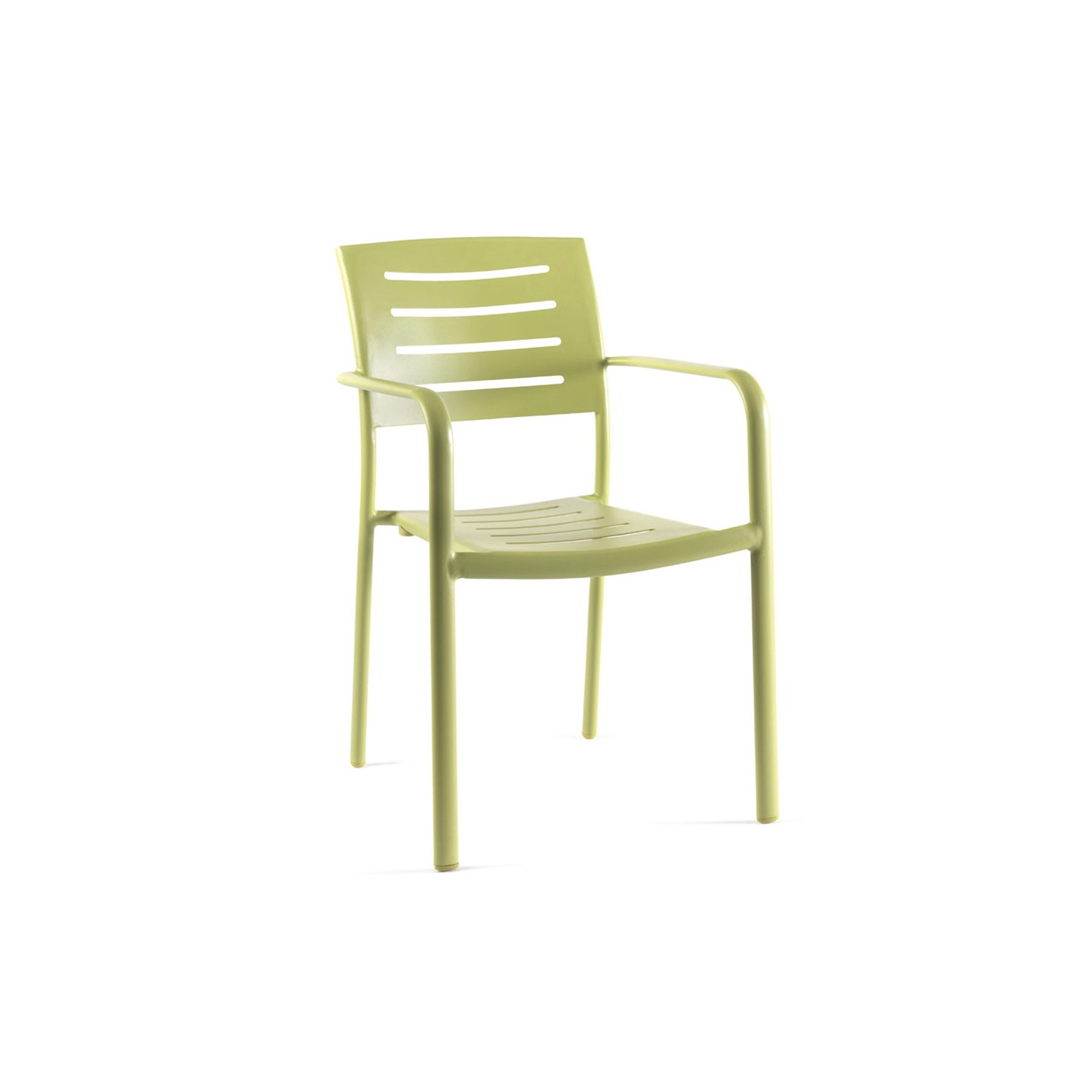 Chaise de jardin avec accoudoirs Paris verte Gescova