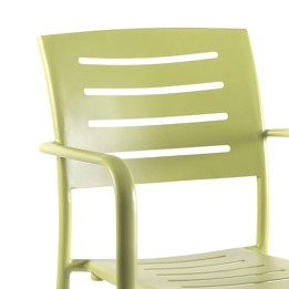 Outdoor chair with armrests Paris green Gescova