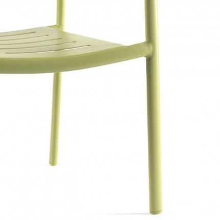 Chaise de jardin avec accoudoirs Paris verte Gescova