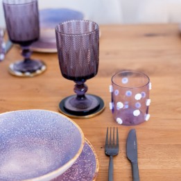 Purple glass wine glasses - Fogli - Kare Design