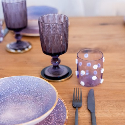 Verres à vin Fogli violets set de 6 Kare Design
