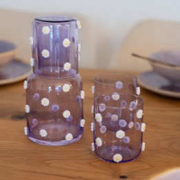 Carafe à eau violette fleurs en relief - Party Flowers - Kare Design