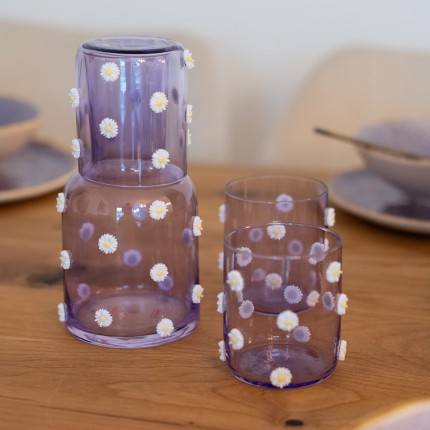 Verres à eau Party violets fleurs set de 4 Kare Design Verres à eau Party violets fleurs set de 4 Kare Design