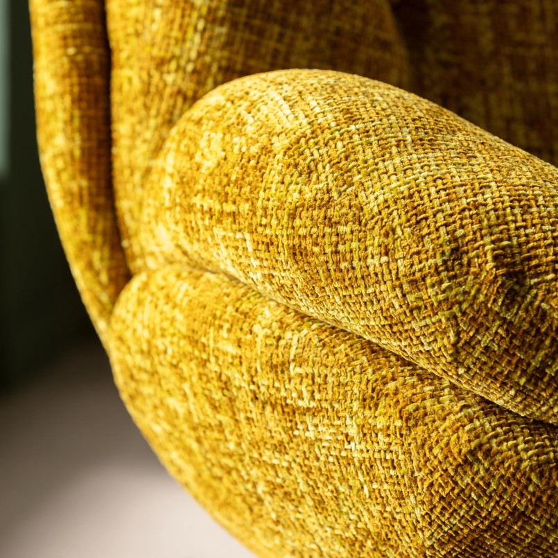 Swivel Armchair Cosy yellow Kare Design