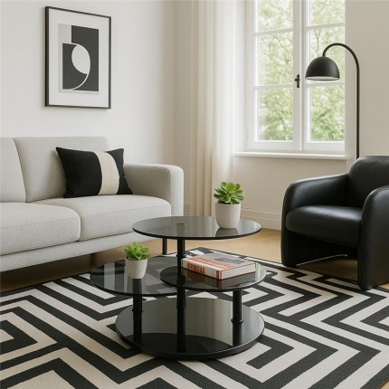 Table basse Twist noire 90cm Kare Design Table basse Twist noire 90cm Kare Design