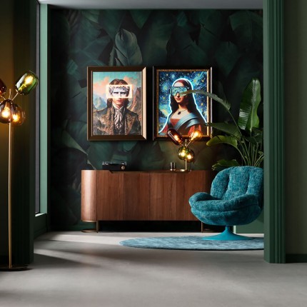 Fauteuil pivotant Cosy bleu Kare Design