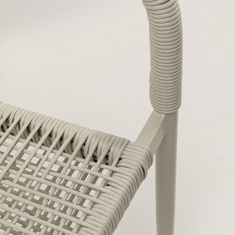 Beige Garden Chair with Armrests - Palma - Kare Design