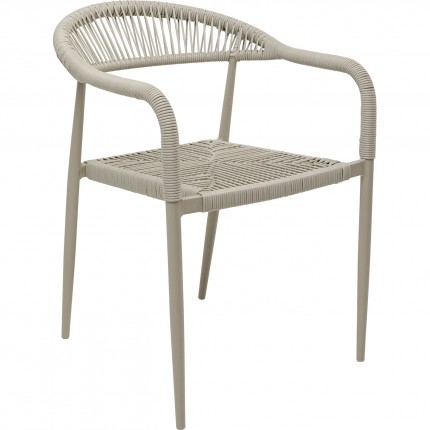 Outdoor chair with armrests Palma beige Kare Design