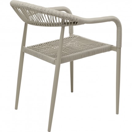 Chaise de jardin avec accoudoirs Palma beige Kare Design