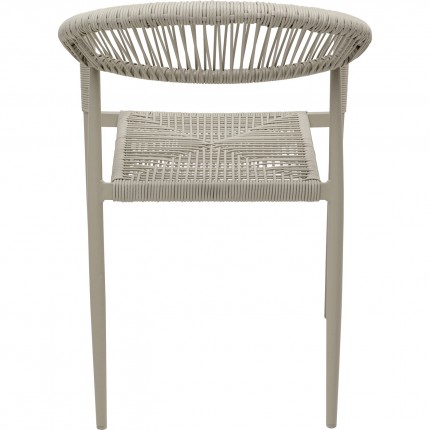 Chaise de jardin avec accoudoirs Palma beige Kare Design